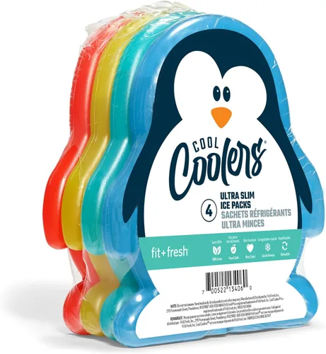 Vista 9 de Fit & Fresh Cool Coolers - bolsas de hielo delgadas para loncheras, bolsas y hieleras, formas acuáticas para niños