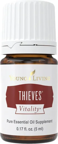 Aceite esencial Vitality Thieves de Young Living – vigoriza tus sentidos con esta mezcla de aceites premium – Botella de 0.17 onzas líquidas para