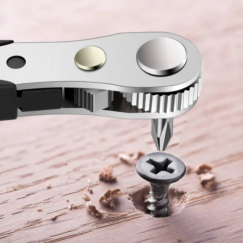 Vista 2 de OSDUE Juego de destornilladores de ángulo recto compacto para bricolaje