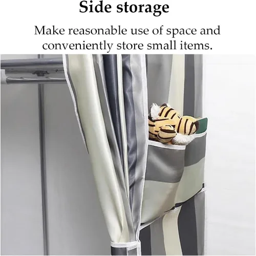 Vista 3 de large closets Portable Wardrobe Closet Thickened Steel Pipe Clothes Closet for Bedroom Hanging Large Closet Lightweight Portable Closet Space-saving