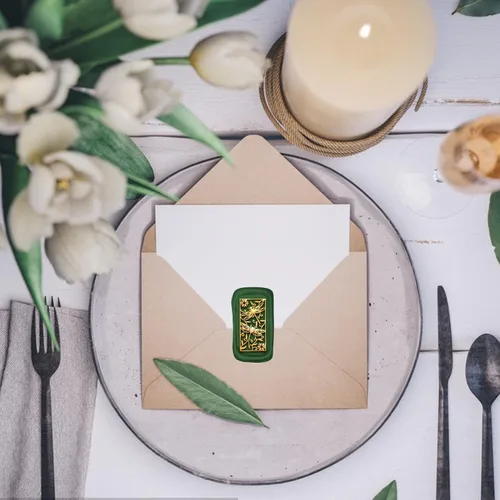 Vista 3 de CRASPIRE Sello de cera de libélula, sello de cera de girasol, sellos de cera de vid retro, vintage, cabeza de sello de latón extraíble con mango