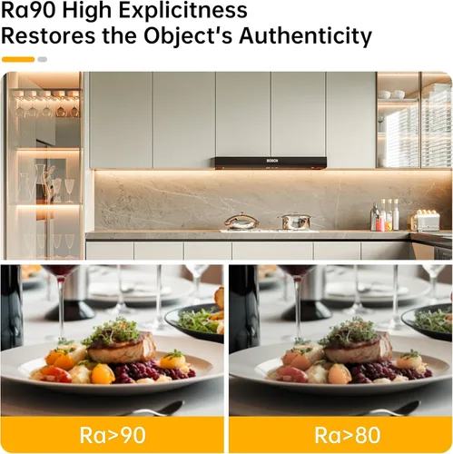 Vista 2 de CtrlCV Kit de tira de luces LED COB sintonizable, luz de cinta regulable 2700K-6500K con adaptador remoto IR, cuerda flexible, cinta LED