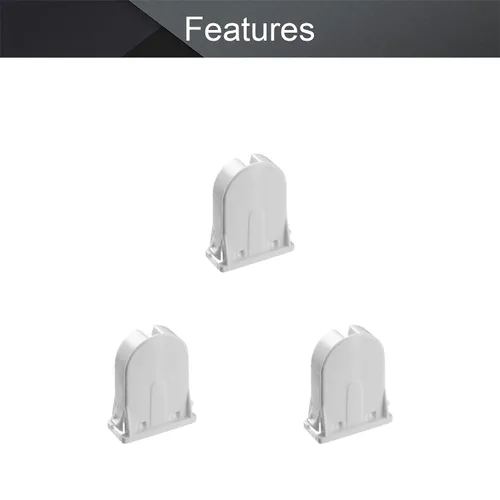 Vista 3 de Othmro Enchufes de luz, 7 unids T8 sostenedor, 2A PC de plástico AC 500 V 100 grados de luz fluorescente, G13-F266 Base de una sola cabeza lápida