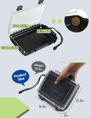 Vista 2 de Caja seca impermeable Contenedores impermeables Caja impermeable para kayak Pequeña caja de almacenamiento impermeable flotante Caja seca para barco