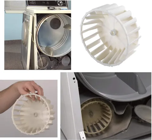 Vista 4 de Rueda sopladora Y303836 compatible con Maytagg Dryer 312913, AP4294048, 1245880, 3-12913, 3-3836, 303836