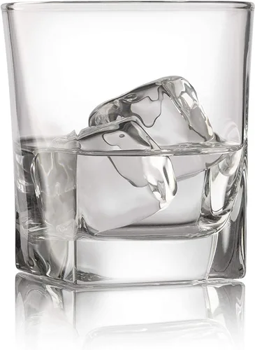 Vista 9 de Double Old Fashioned Whiskey Glass (Set of 4) with Granite Chilling Stones - 10 oz Heavy Base Rocks Barware Glasses for Scotch, Bourbon and Cocktail