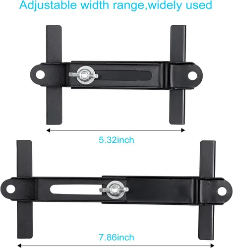 Vista 3 de Soporte de batería ajustable premium para bandeja, barra transversal de batería ajustable universal con perno en J, apto para coche SUV, buen