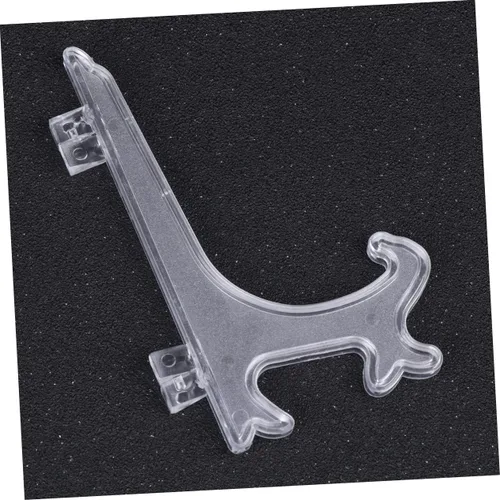 Vista 4 de STOBOK Soporte de exhibición de placa de plástico de 4 pulgadas 15 PC Set Rack para sostener platos fotos de té