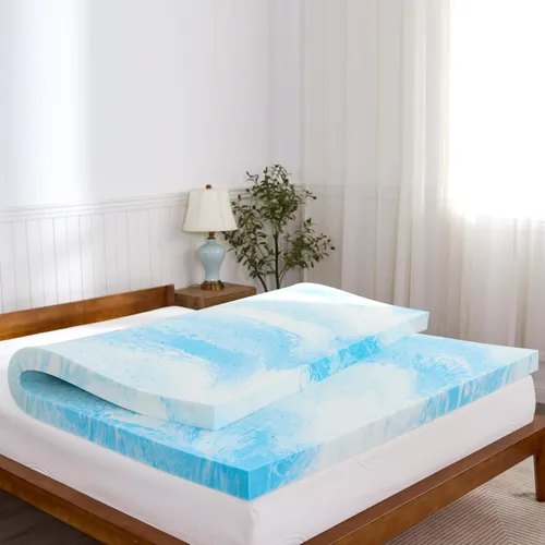 Vista 8 de CHUN YI 3 Inch Memory Foam Mattress Topper Queen, Cooling Ventilation Gel Bed Topper, High Density Mattress Pad for Pressure Relief with 21" Deep