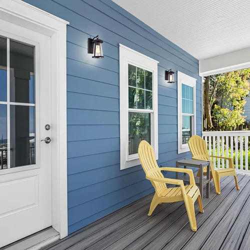 Vista 11 de Chloe Lighting Freya - Aplique de pared transitorio para exteriores, 1 luz, texturizado, negro, 11 pulgadas de altura