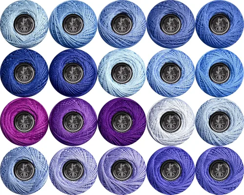 Vista 23 de 1500Y 15 bolas de perlas tamaño cardenal 8 colores del arco iris para ganchillo Hardanger punto de cruz bordado a mano