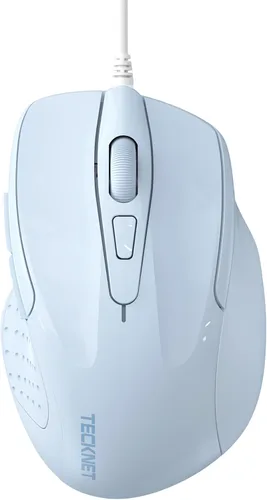 Vista 9 de TECKNET Ratón USB con Cable, Ratón de 6 Botones con Cable para Computadora con 4 DPI Ajustables, Ratones Ópticos para Computadora con Diseño