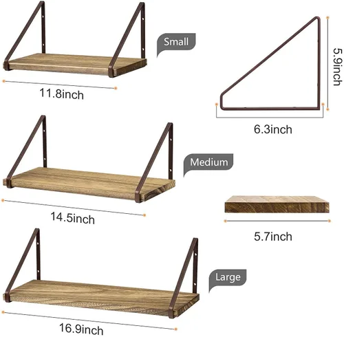 Vista 4 de Love-KANKEI Paquete de estantes flotantes (contiene 2 artículos)