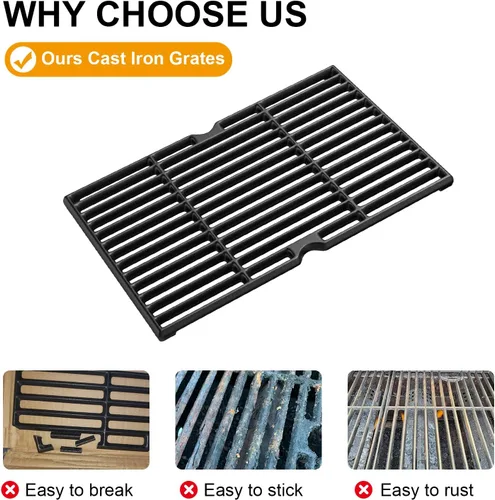 Vista 5 de Rejillas de cocción para parrillas Kenmore de 4 quemadores, piezas de repuesto de rejilla de hierro fundido esmaltado para Kenmore