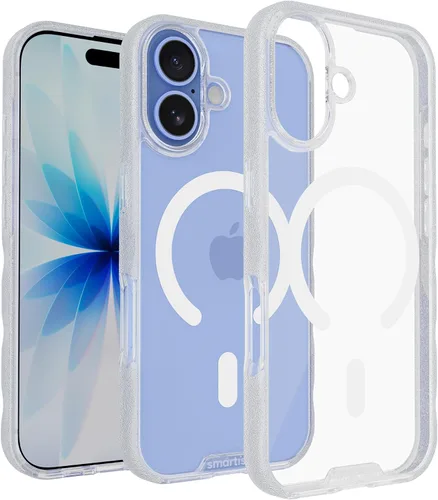 Vista 45 de Smartish® - Funda MagSafe transparente para iPhone 17, Gripmunk, funda delgada magnética [ligera + protectora], cubierta de agarre delgada Flores