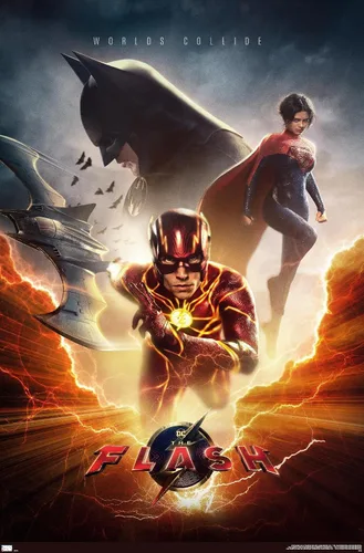 Vista 11 de Trends International DC Comics Movie The Flash - Póster de pared de una hoja, 14.725 x 22.375 pulgadas, versión enmarcada de madera de granero