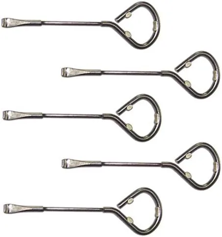 Paquete de 5 abrelatas de pintura, abridor de botellas, herramienta de apertura de latas de pintura metálica, paquete de 5 herramientas para latas