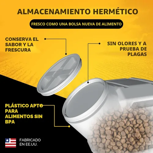 Vista 5 de Gamma2 Vittles Vault - Contenedor apilable de almacenamiento de alimentos para perros con tapa de sellado, contenedor de almacenamiento de alimentos