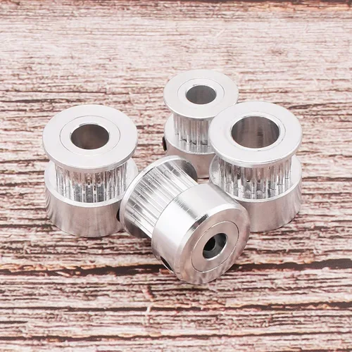 Vista 7 de Paquete de 5 poleas GT2 16 dientes 0.197 in diámetro 16T correa dentada rueda de polea aluminio para impresora 3D