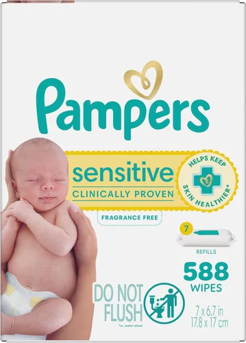 Vista 20 de Toallitas húmedas Pampers Baby Wipes Sensitive, 1 caja de apertura superior, 56 unidades.
