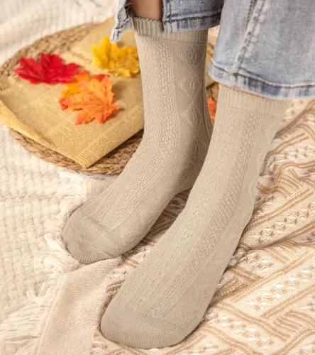 Vista 5 de Justay 6 pares de calcetines de punto suave para mujer, calcetines cómodos de algodón para mujer, regalos