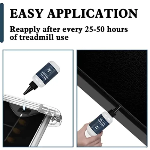 Vista 4 de Lubricante de cinta de correr 100% silicona para cinturón, lubricante de cinta de correr de 4 onzas, fácil de aplicar y adecuado para la mayoría