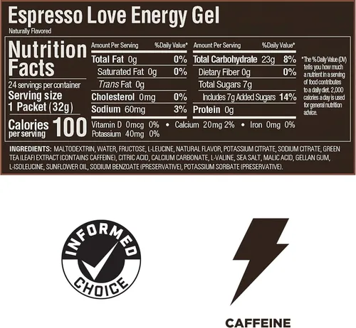 Vista 7 de GU Energy Original Sports Nutrition Gel energético, 24 unidades, Espresso Love