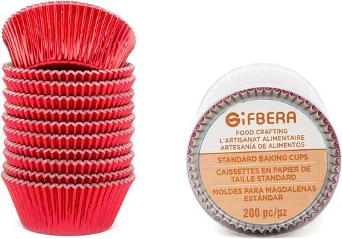 Vista 14 de Gifbera Moldes Estándar para Cupcakes de Lámina Dorada, Envoltorios Metálicos para Hornear, 200