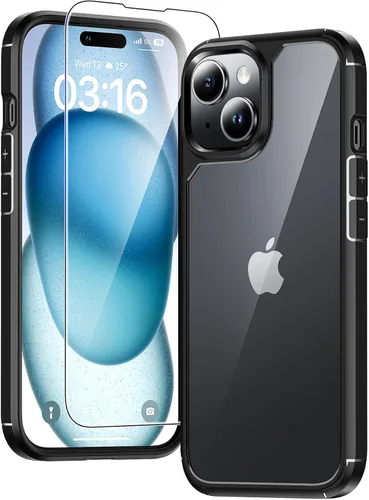 Vista 97 de TAURI - Funda magnética para iPhone 15 Pro Max, 3 en 1, compatible con MagSafe, no se pone amarilla, con 2 protectores de pantalla, protección