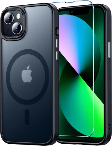 Vista 19 de Funda magnética para iPhone 13, compatible con MagSafe, protección contra caídas de grado militar, antideslizante, a prueba de golpes de 13 pies