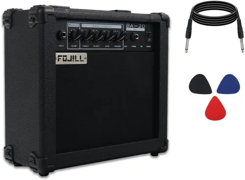 Amplificador de guitarra de bajo eléctrico de 20W vatios, amplificador de práctica para actuaciones en escenario, pequeño y portátil para viajes,