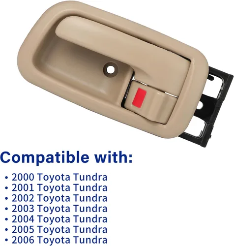 Vista 6 de Manija interior de puerta delantera izquierda para Toyota Tundra (solo cabinas estándar/regular/extendidas) 2000 2001 2002 2003 2004 2005 2006