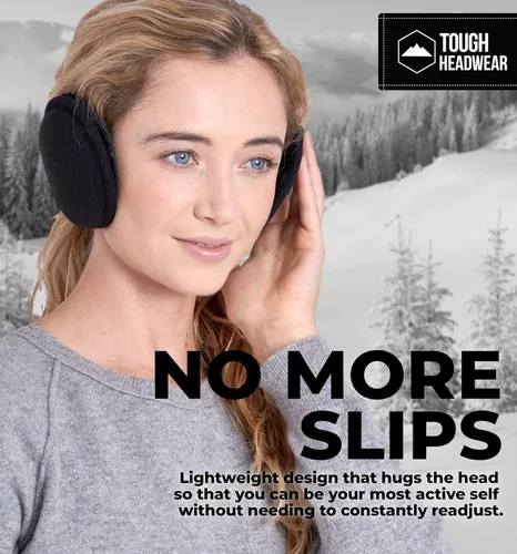 Vista 5 de Orejerascalentadores de oreja de tela polar, de estilo por detrás de la cabeza, orejeras de invierno para hombres y mujeres