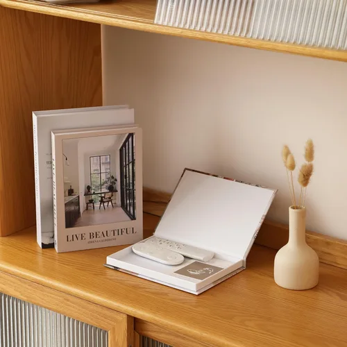 Vista 9 de Set de 3 libros decorativos para decoración del hogar, elegantes libros falsos para decoración, set de libros de decoración estética para mesa