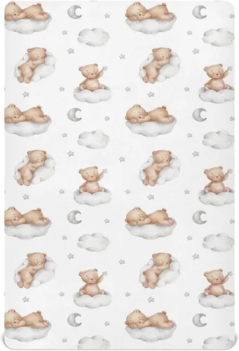 Vista 9 de Sábanas bajeras ajustables para cuna, hortensias florales azules con hojas, sábanas elásticas portátiles para bebé niño, colchón de mini cuna