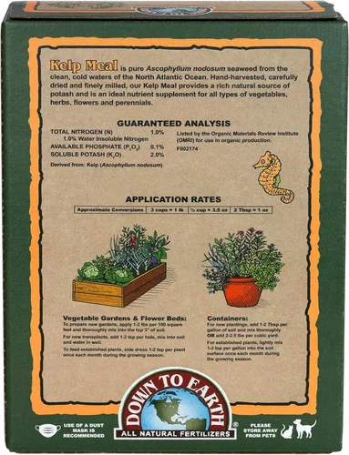 Vista 2 de Down To Earth All Natural harina de algas marinas, 1-0.1-2 - 20 libras 01966