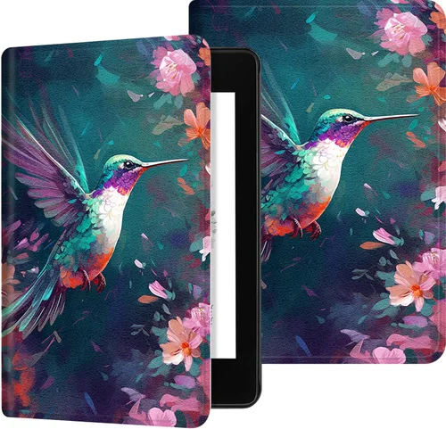 Vista 35 de Funda para Kindle de 10ª generación 2019, funda ligera y ultrafina para Kindle de 10ª generación, funda de piel sintética con soporte ajustable