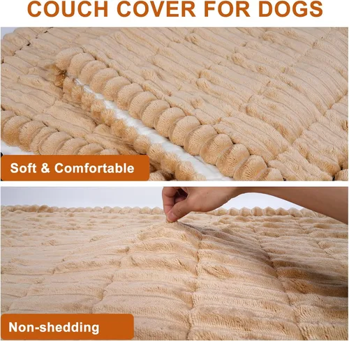 Vista 4 de PHOPHO Funda de sofá lavable para perros, protector de sofá para forma de L, funda de manta antideslizante para perro, tapete amigable para mascotas