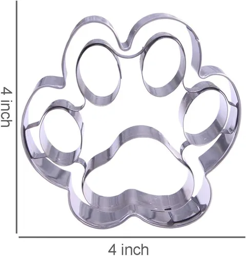 Vista 2 de Keewah Cortador de galletas con patas de perro grande, 4 pulgadas, acero inoxidable