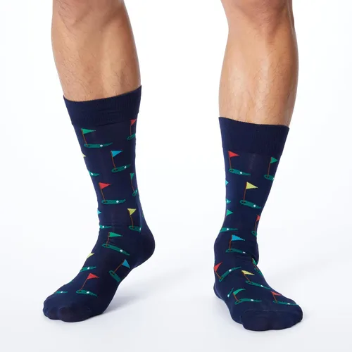 Vista 3 de Hot Sox Men's Fun Golf Crew Socks-1 Pair Pack-Cool & Funny Novelty Fashion Gifts