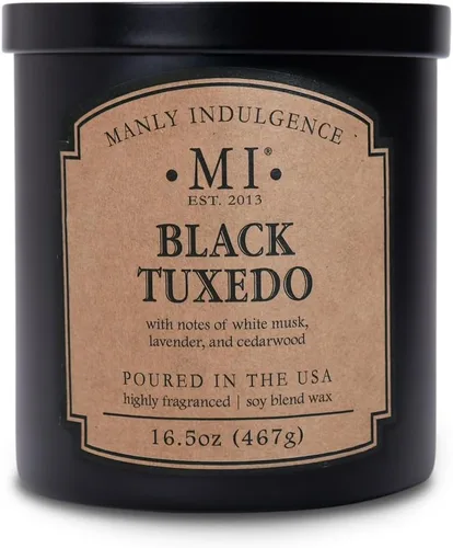 Vista 6 de Manly Indulgence After Hours - Velas perfumadas para hombres, 16.5 onzas, una sola mecha, cera de mezcla de soja premium, 60 horas de combustión