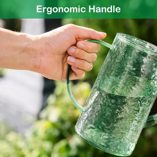 Vista 6 de Regadera pequeña para plantas de interior con 2 modos de pulverización, plástico ligero de 34 onzas, boquilla de largo alcance y cabezal de ducha