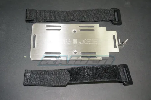 Vista 2 de Acero inoxidable posterior superior extender la placa de soporte de batería para Axial 1/10 SCX10 II AX 90046 90047