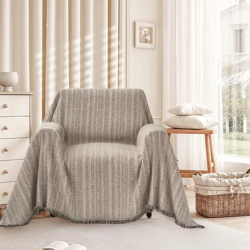 Vista 22 de Nobildonna Funda de felpilla lavable para sofá de 2 plazas, funda protectora de muebles para sala de estar, beige, 71 x 102 pulgadas