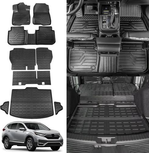 Vista 10 de Rongtaod Tapete de carga compatible con Honda CRV 2017-2022, forro de carga para maletero, revestimiento de maletero de elastómero termoplástico