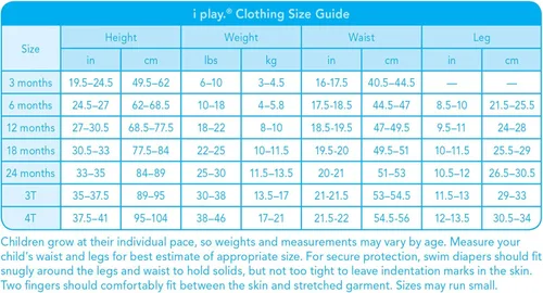 Vista 3 de i Play. Traje de baño clásico con lazo y pañal de natación integrado para niñas