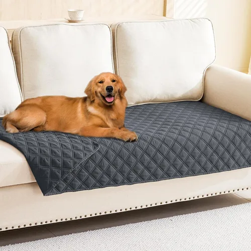 Vista 165 de Smiry Funda impermeable para cama de mascota, suave y lavable, para cama, sofá, reversible, perros pequeños, medianos, grandes, gatos, diseño