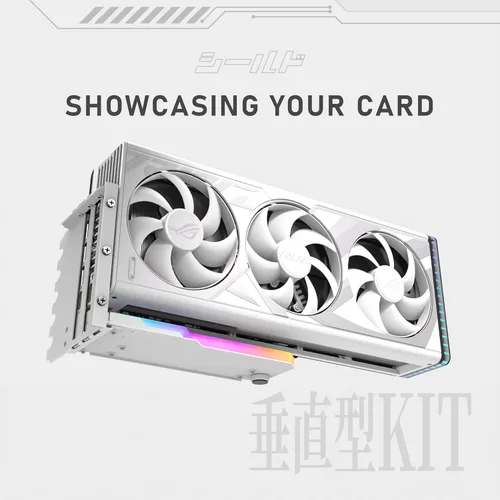 Vista 7 de EZDIY-FAB Soporte vertical para GPU con cable vertical PCIE 4.0 de alta velocidad, módulo ARGB, extensión flexible de 4.528 in/4.52 pulgadas