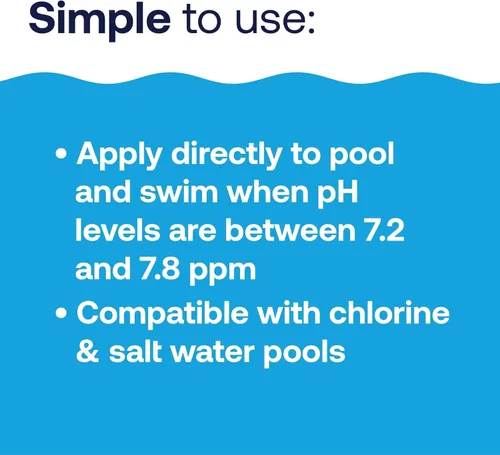 Vista 5 de HTH Pool Care pH abajo, reduce el pH, producto químico para piscina, 5 libras