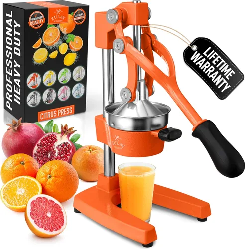 Vista 32 de Zulay Kitchen Exprimidor manual de prensa de cítricos extra alto, exprimidor manual de jugo de naranja, se adapta a vasos, vasos altos y tazas